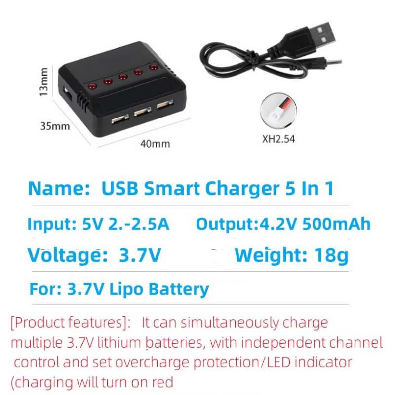 Syma X5HW X5HC X5C X5SW 3.7V 5 - Fpv Drone Charger recensione e prezzo