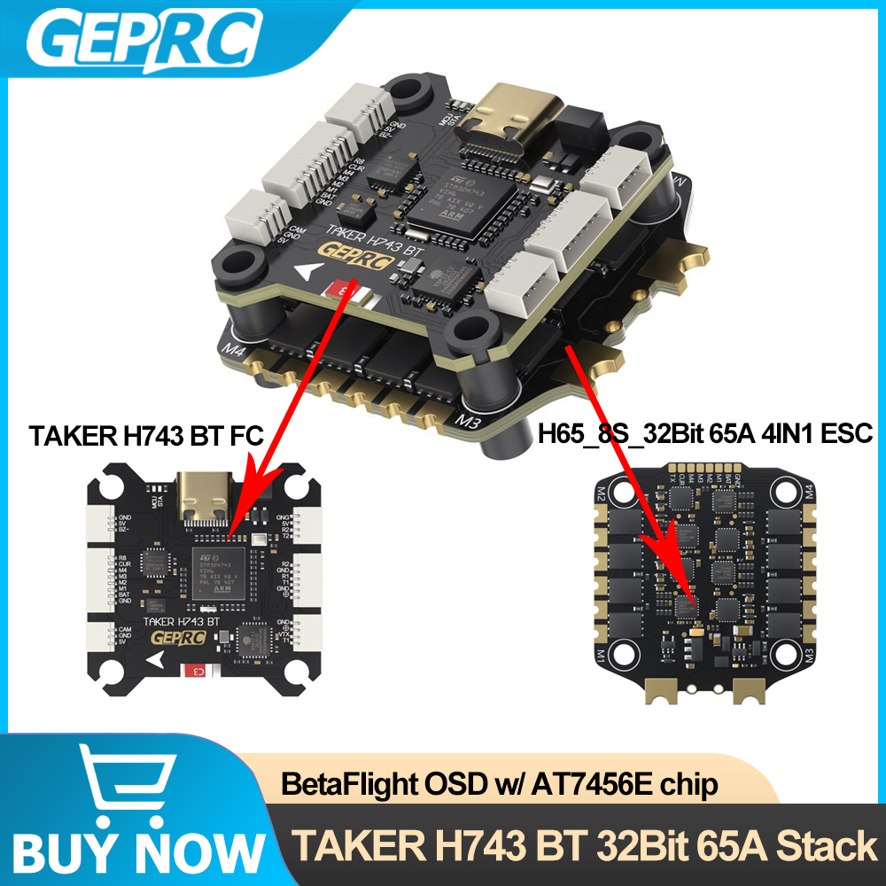 GEPRC TAKER H743 BT 32Bit 65A  - Fpv Drone Flight Controller recensione e prezzo